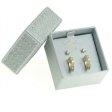 14K Gold Plated 925 Silver Huggie Hoops & Solitaire Studs Earring Set