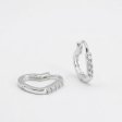 925 Sterling Silver Minimalist Heart Huggie Hoop Earrings