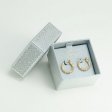 14K Gold Plated 925 Silver Single Row Zirconia Hoop Earrings