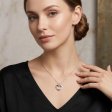 925 Sterling Silver Asymmetric Micro-Pave Open Heart Necklace