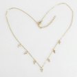 14K Gold Plated 925 Sterling Silver 7 Mini Cross Station Necklace