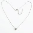 925 Sterling Silver Faceted Geometric Heart Necklace