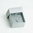 925 Sterling Silver Faceted Geometric Heart Necklace