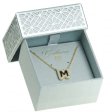 14K Gold Plated 925 Silver Initial M Letter Pendant Necklace