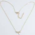 14K Gold Plated 925 Silver Dainty Dragonfly Zircon Necklace