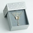 14K Gold Plated 925 Silver Sunray Butterfly Y-Necklace