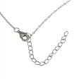 925 Sterling Silver Baguette Zircon Heart Necklace with Station Stone