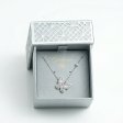 925 Sterling Silver Baguette Zircon Statement Butterfly Necklace
