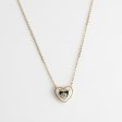 14K Gold Plated 925 Silver Mother of Pearl Layered Heart Necklace