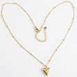 14K Gold Plated 925 Silver Solid Puffed Heart Satellite Necklace