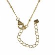 14K Gold Plated 925 Silver Solid Puffed Heart Satellite Necklace
