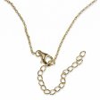 14K Gold Plated 925 Silver Bezel-Set Round Zirconia Cross Necklace
