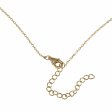 14K Gold Plated 925 Sterling Silver Double Cross Pendant Necklace