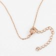 14K Rose Gold Plated 925 Silver Triple Ring Bail Cross Necklace